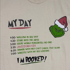 Gildan Cream Grinch Holiday T-Shirt with Green and Red